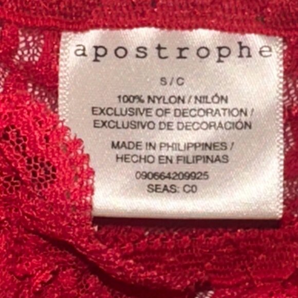 Apostrophe Red Lace Chemise Lingerie Top - Picture 4 of 4